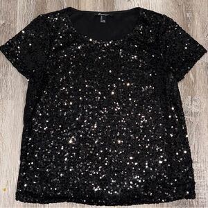 Women's Sequin Blouse Size Large Brand Forever 21